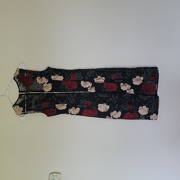 Calvin Klein Rose Embroidered Sheath Dress - Picture 2 of 7